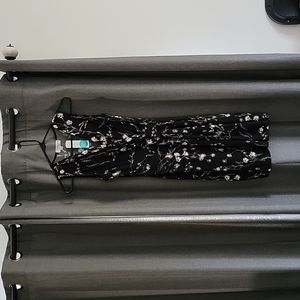 Faux wrap knit dress